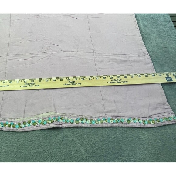 Vintage Baby Quilt Hand Embroidered Animals Pastel Crib Blanket Handmade 36x30 - Picture 10 of 16